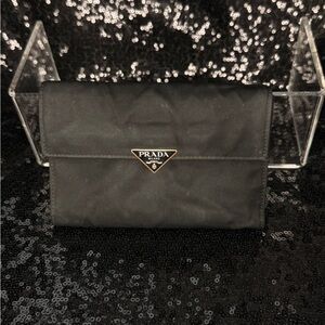 Prada Black Nylon wallet